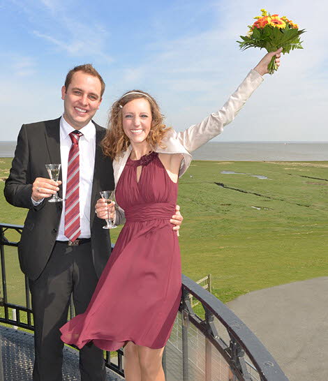 Auf dem  Leuchtturm Cuxhaven Altenbruch
